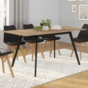 Tavolo da pranzo scandinavo allungabile 120–160 cm