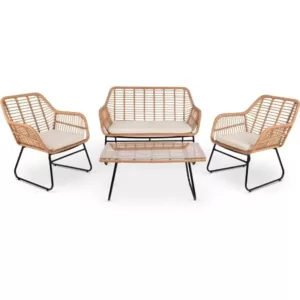 Set da giardino 4 posti IMPERIA BEIGE